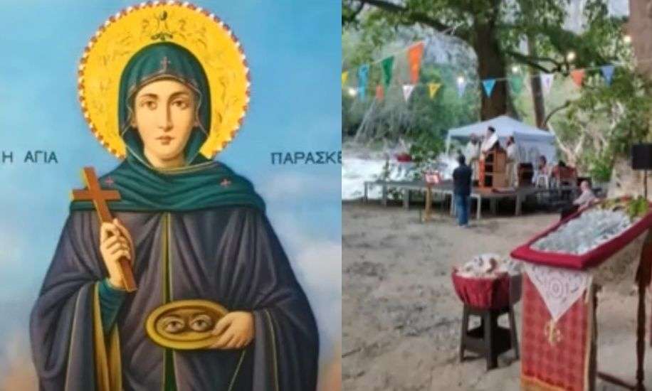 Αγία Παρασκευή: Συναισθηματική φόρτιση στην λειτουργία της εκκλησίας στα Τέμπη