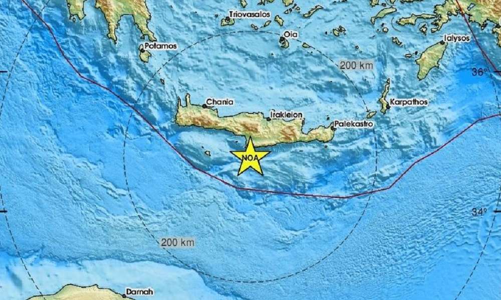 Σεισμός νότια της Κρήτης