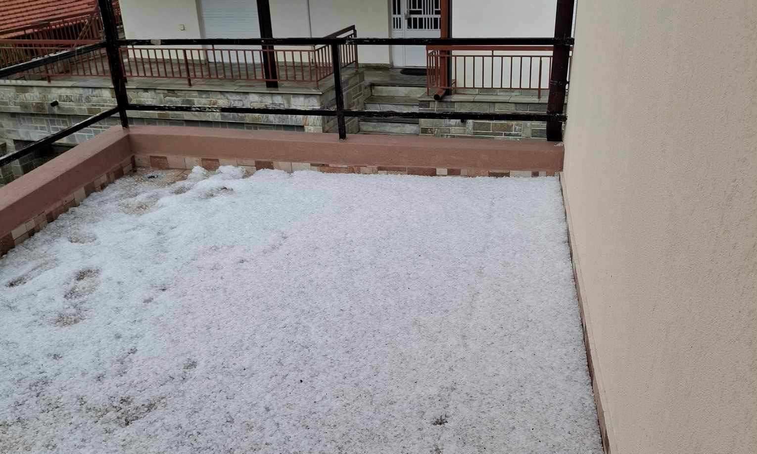 Ζημιές σε καλλιέργειες από την χαλαζόπτωση στο Βελβεντό Κοζάνης