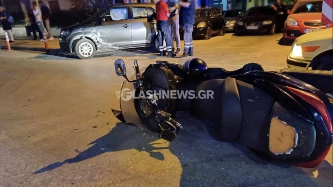 Χανιά: Σύγκρουση μοτοσικλέτας με αυτοκίνητο – Ένας τραυματίας