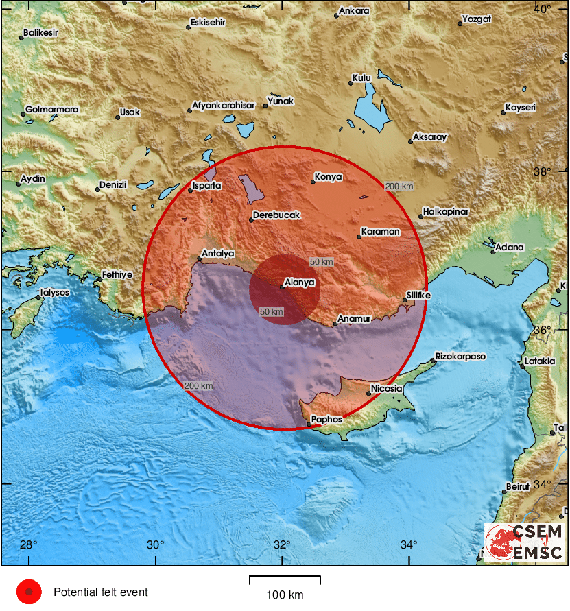 Σεισμός 4,8 Ρίχτερ βορειοδυτικά της Κύπρου