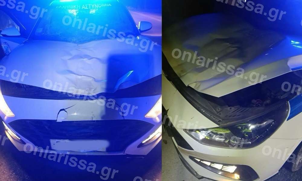 Λάρισα: Απίστευτο τροχαίο – Περιπολικό συγκρούστηκε με άλογο