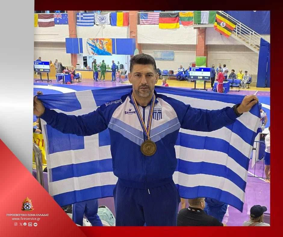 «Χρυσός» ο Υπαρχιπυροσβέστης Ηρακλής Σιαμίδης στο Παγκόσμιο Πρωτάθλημα Παγκρατίου