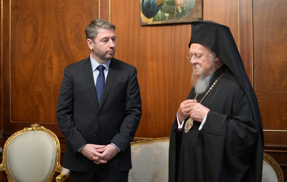 Συνάντηση Ανδρουλάκη με τον Οικουμενικό Πατριάρχη στο Φανάρι