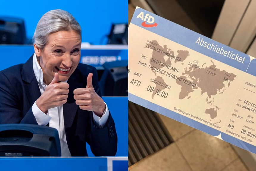 Το AfD της Γερμανίας στέλνει εικονικά αεροπορικά εισιτήρια επαναπροώθησης λαθρομεταναστών