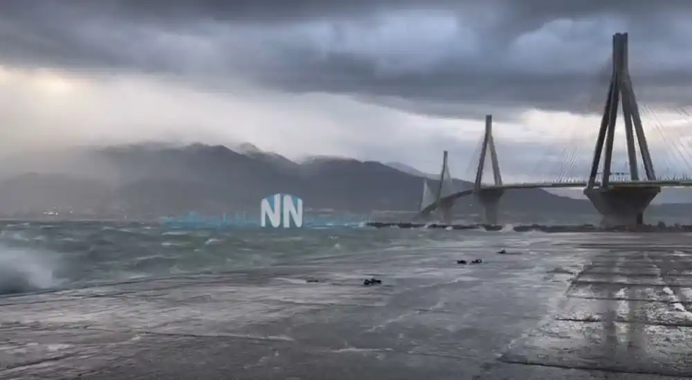 Κλειστό λόγω θυελλωδών ανέμων το πορθμείο Ρίο-Αντίρριο, κανονικά η κίνηση στη γέφυρα – βίντεο