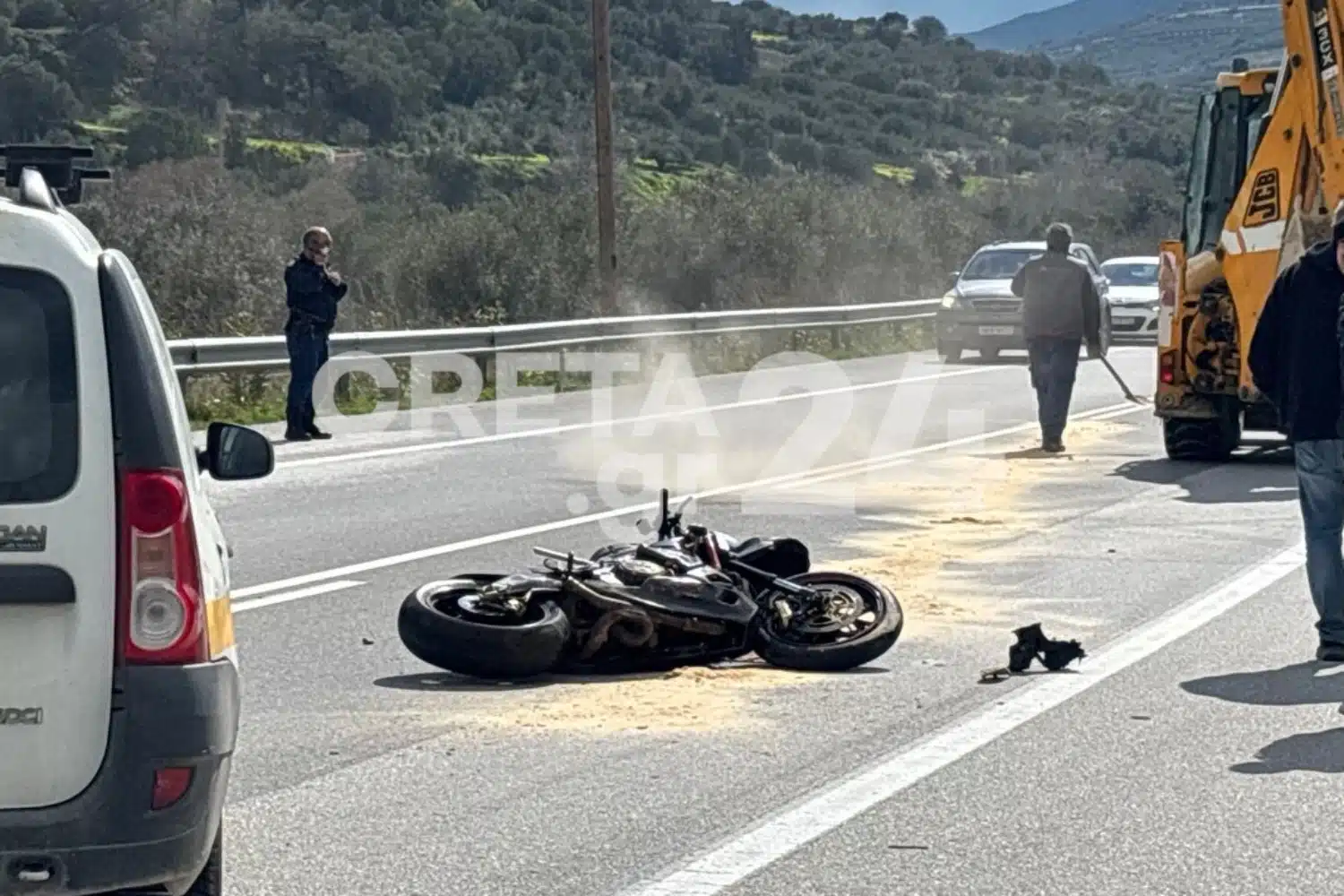 Ηράκλειο: Νεκρός μοτοσικλετιστής – Χτύπησε σε διερχόμενο αυτοκίνητο στο αντίθετο ρεύμα