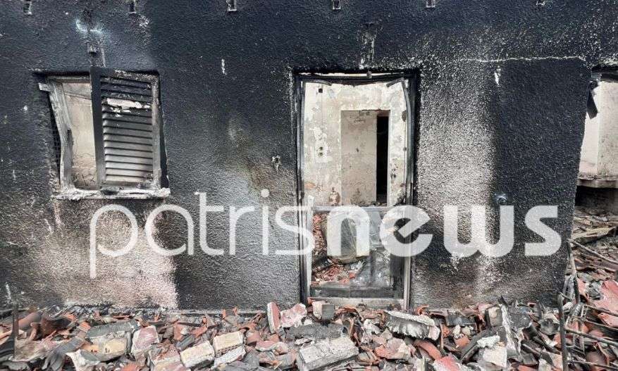 Πύργος: Φωτιά στον Άγιο Ηλία – Καταστράφηκε ολοσχερώς παραθεριστική κατοικία