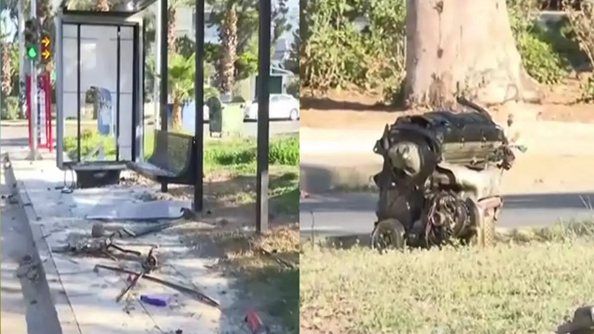 Σοβαρό τροχαίο στην Γλυφάδα: Αυτοκίνητο καρφώθηκε σε στάση λεωφορείου – Εκτοξεύτηκε φλεγόμενη η μηχανή του