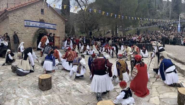 Μονή Αγίας Λαύρας: Η αναπαράσταση της ορκωμοσίας των αγωνιστών του 1821
