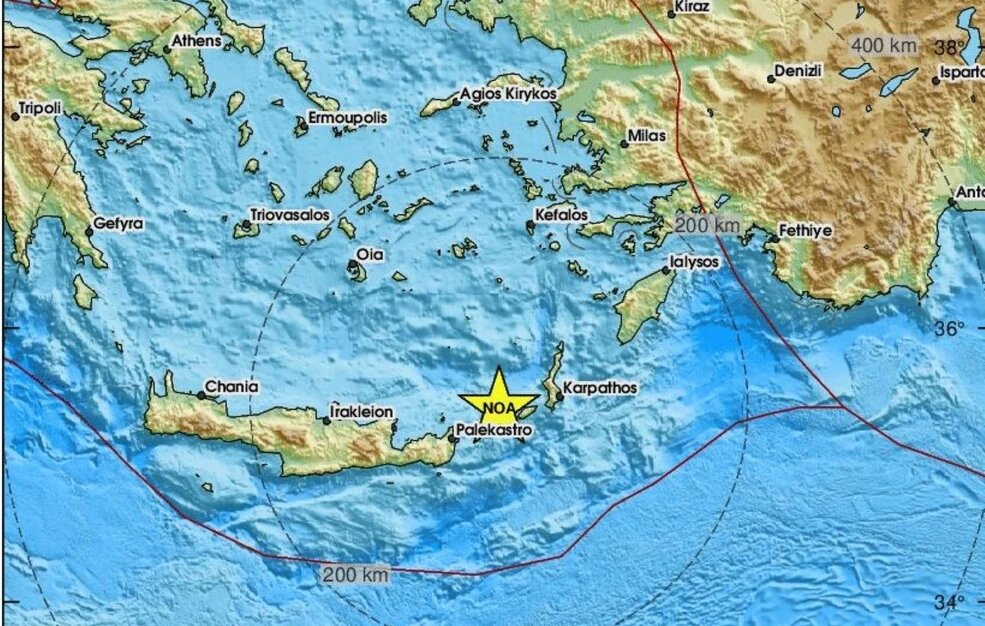 Σεισμός ανοικτά της Κάσου