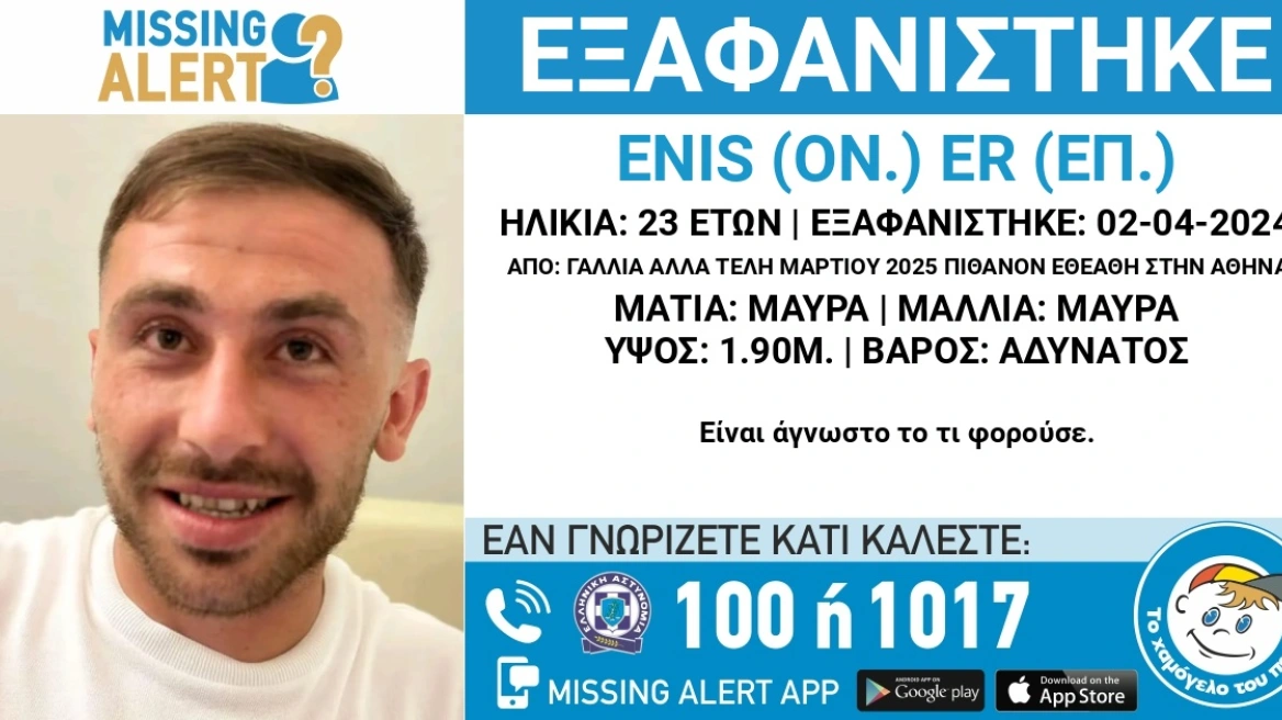 Αθήνα: Εθεάθη 23χρονος Τούρκος που είχε εξαφανιστεί πέρσι στη Γαλλία – ΣΥΝΑΓΕΡΜΟΣ ΣΤΙΣ ΑΡΧΕΣ