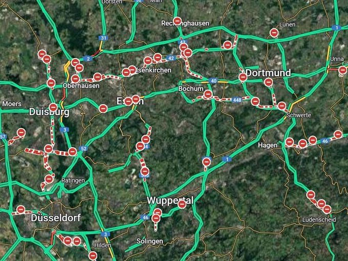 Το google maps προκάλεσε χάος – Κλειστοί όλοι οι δρόμοι σε γερμανικές πόλεις χωρίς λόγο