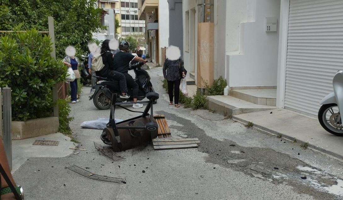 Ψησταριά-καμικάζι «προσγειώθηκε» πάνω σε άνδρα !!!