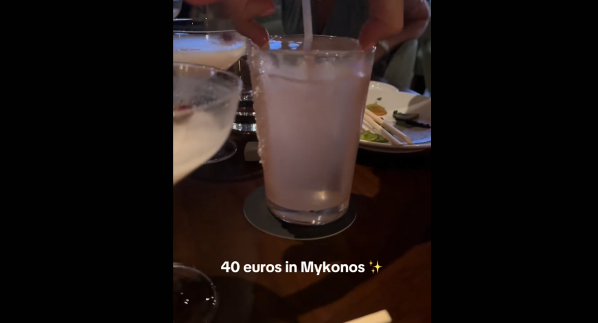 40 ευρώ για λίγο χυμό και πολύ… πάγο – Στη Μύκονο και η απάτη έχει αισθητική!