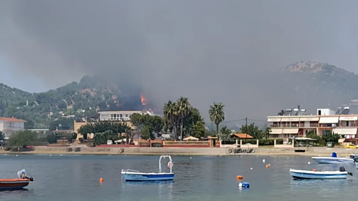 «ΣΥΝΑΓΕΡΜΟΣ» στη Εύβοια – Φωτιά σε αγροτοδασική έκταση