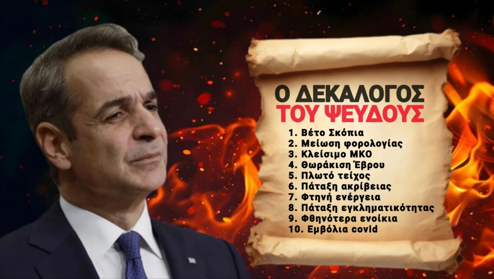 ΜΗΤΣΟΤΑΚΗΣ: Ο ΔΕΚΑΛΟΓΟΣ ΤΟΥ ΨΕΥΔΟΥΣ!