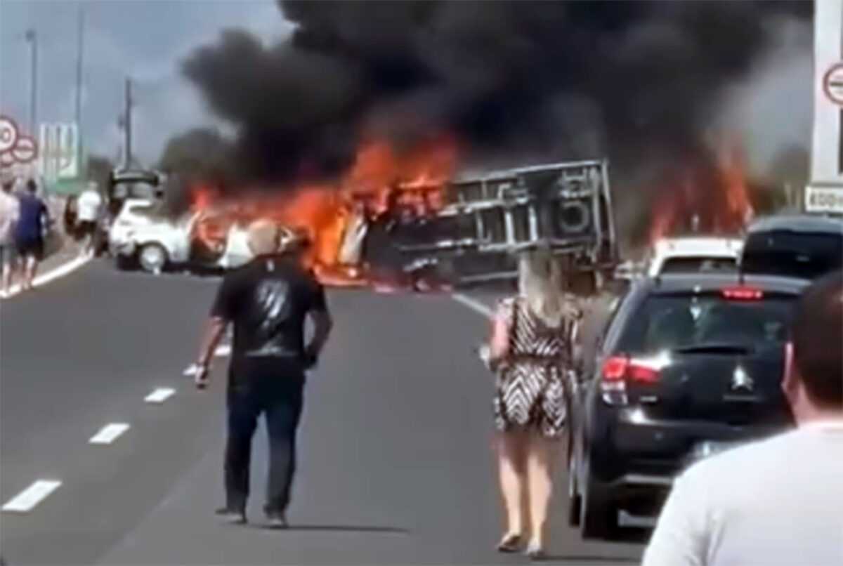 «ΤΡΟΧΑΙΟ-ΕΦΙΑΛΤΗΣ» – Ζωντανοί παραδόθηκαν στις φλόγες οι τρεις επιβαίνοντες