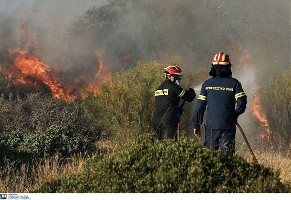 Φωτιά στην περιοχή της Θέρμης στη Θεσσαλονίκη