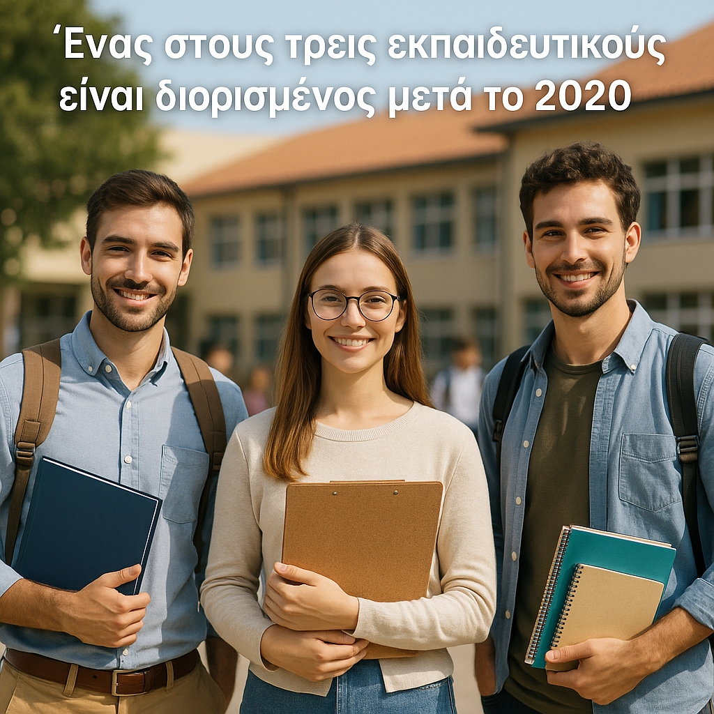 Ένας στους τρεις εκπαιδευτικούς είναι διορισμένος μετά το 2020 – Πώς αλλάζει ο χάρτης του σχολείου.