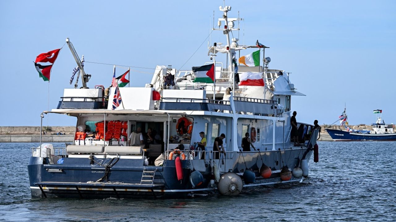 Σκάφος του στολίσκου για τη Γάζα έδεσε στη Λάρνακα