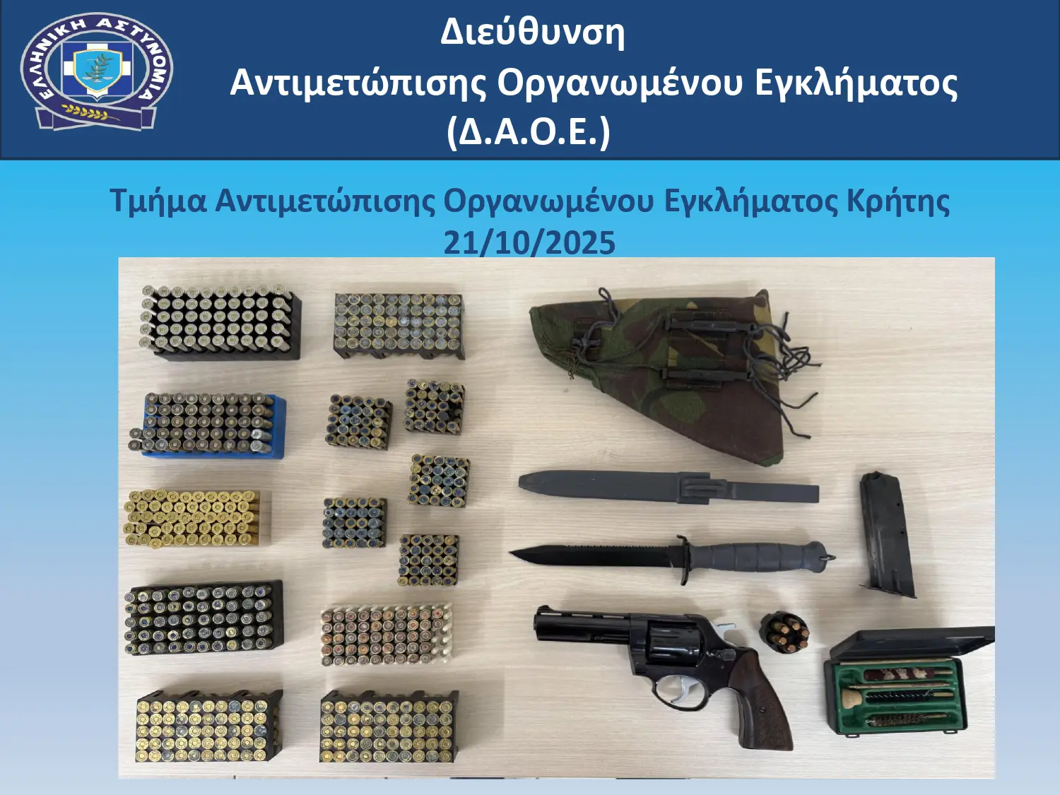 Σύλληψη 57χρονου για όπλα και ηλεκτρονικές επικοινωνίες – Κατασχέθηκαν από ασύρματοι μέχρι ξιφολόγχες