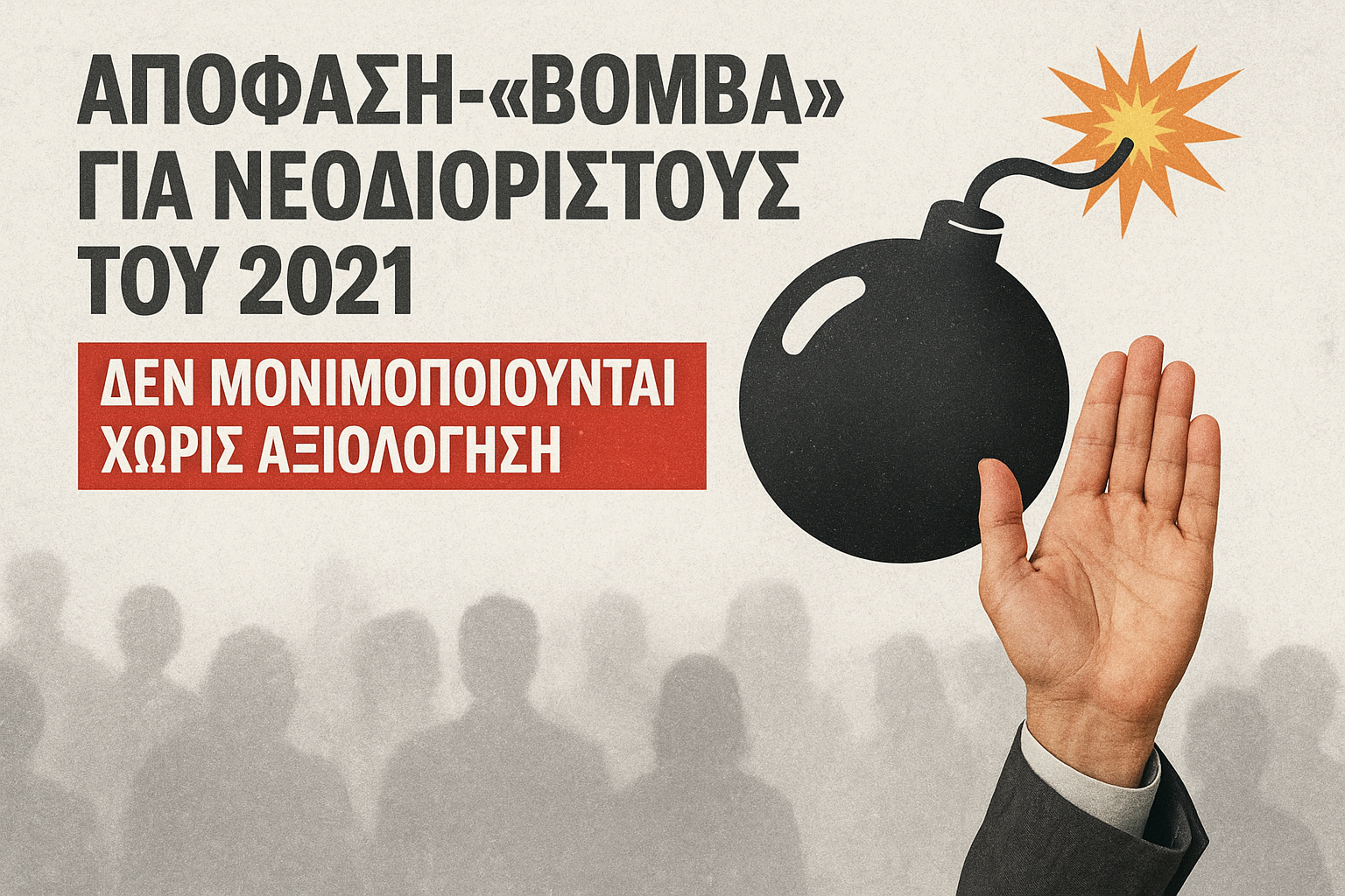 Απόφαση-«βόμβα» για νεοδιόριστους του 2021: Δεν μονιμοποιούνται χωρίς αξιολόγηση.