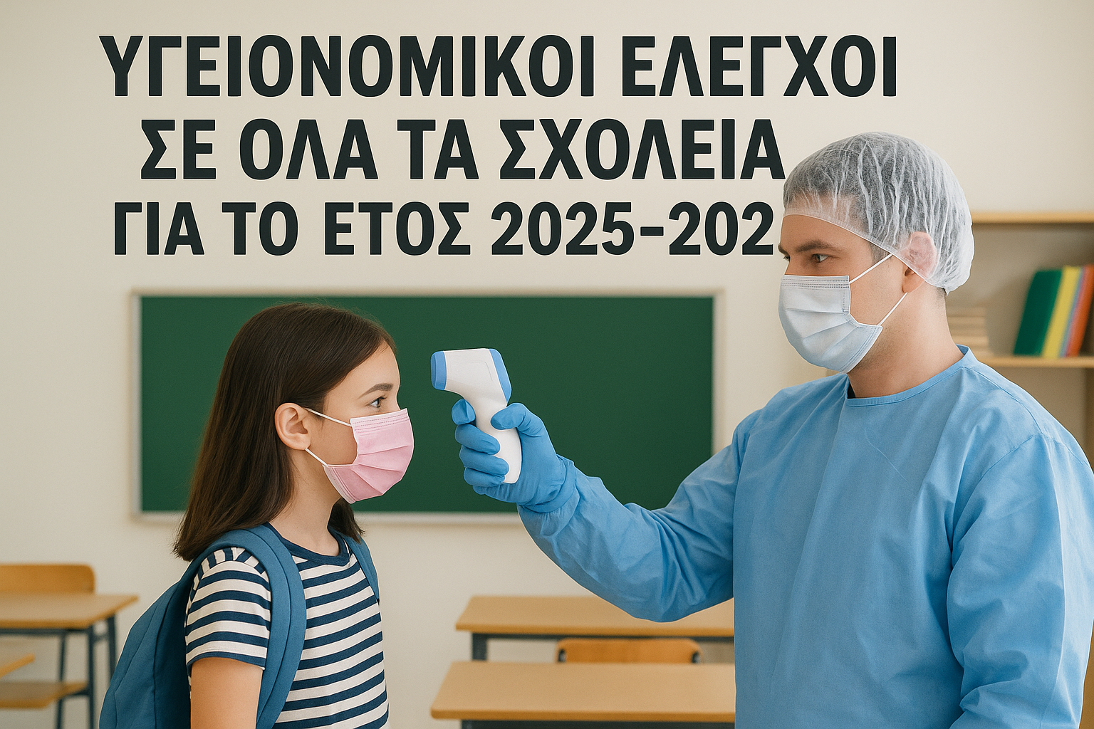 Υγειονομικοί έλεγχοι σε όλα τα σχολεία για το έτος 2025–2026.