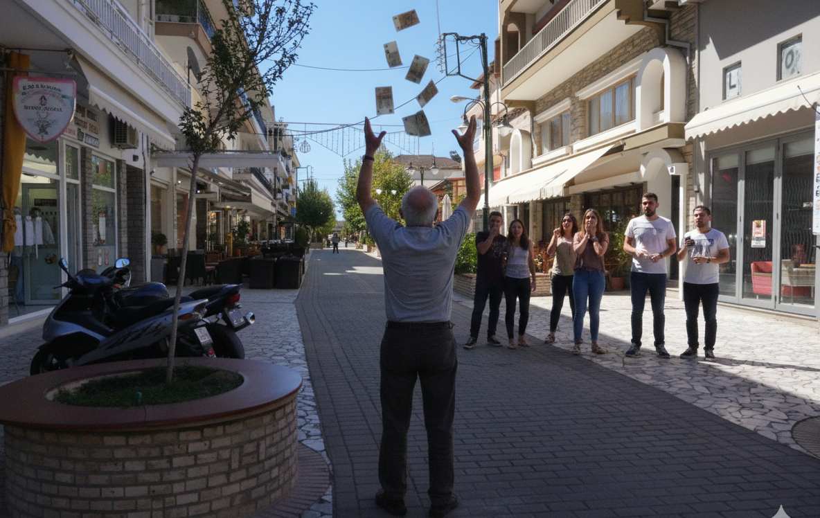 Καστοριά – Ηλικιωμένος βγήκε στο δρόμο και πετούσε 50ευρα