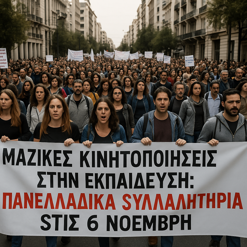 Μαζικές κινητοποιήσεις στην εκπαίδευση: Πανελλαδικά συλλαλητήρια στις 6 Νοέμβρη.