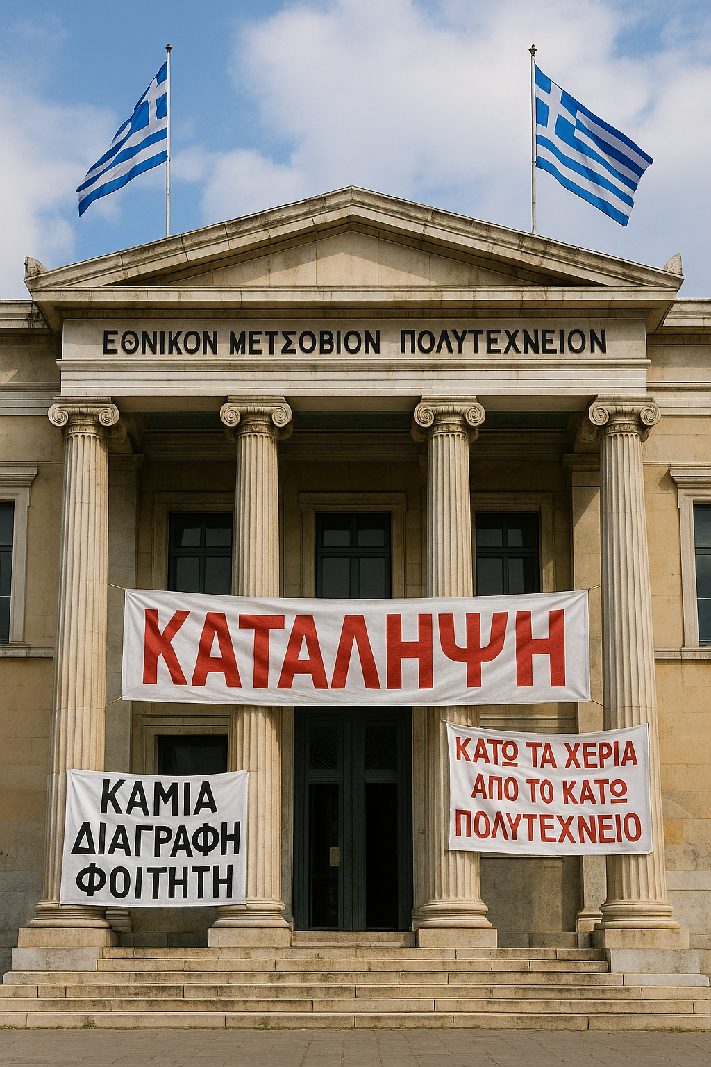 Με απόφαση φοιτητικών συνελεύσεων: Υπό κατάληψη οι σχολές του ΕΜΠ.