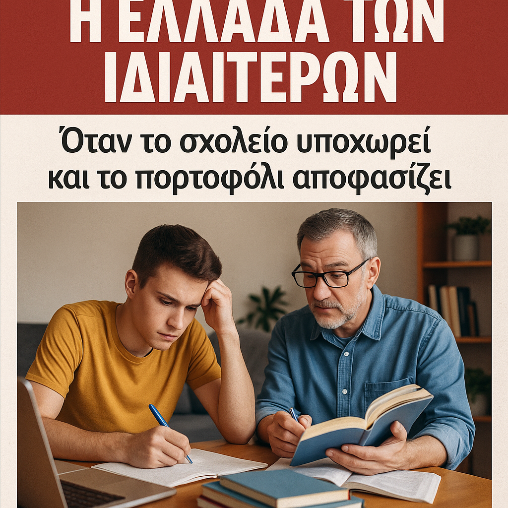 Η Ελλάδα των Ιδιαίτερων: Όταν το σχολείο υποχωρεί και το πορτοφόλι αποφασίζει