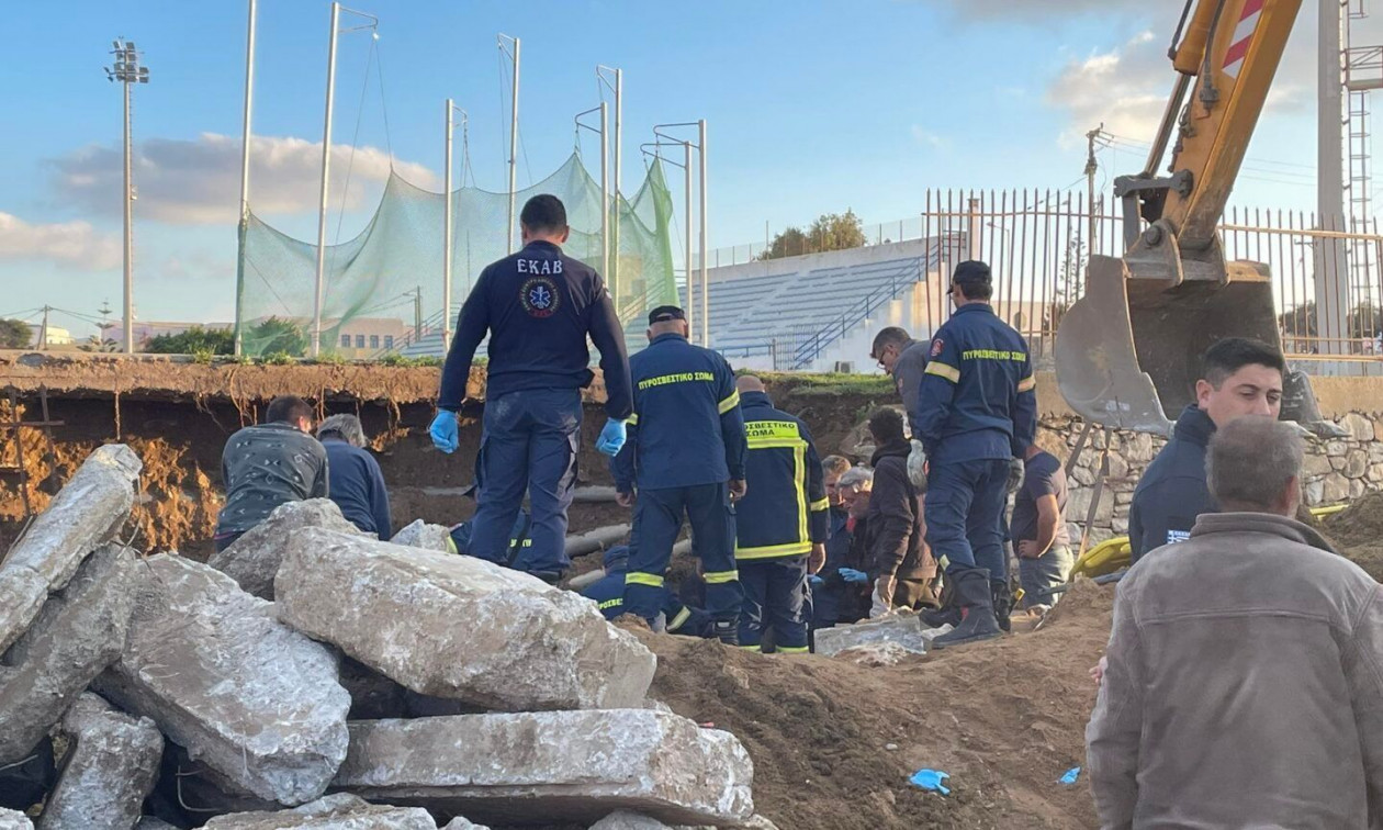 Συναγερμός στη Νάξο: Εργάτες εγκλωβίστηκαν σε τάφρο κατά τη διάρκεια έργων