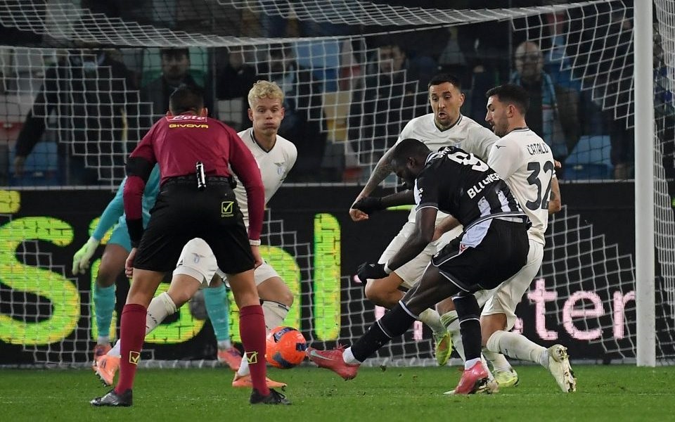 Serie A: Η Ουντινέζε «πάγωσε» τη Λάτσιο στο 95’