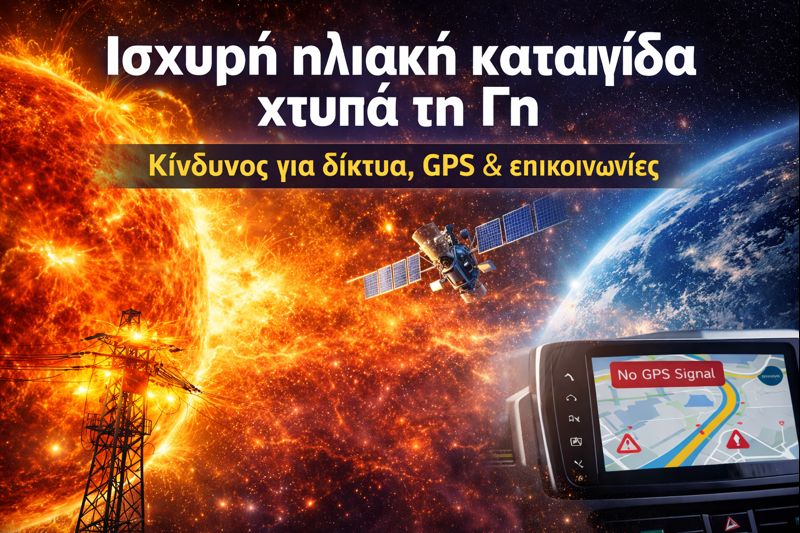 Ο Ήλιος «χτυπά» τη Γη: Ισχυρή καταιγίδα και αυξημένη ανησυχία για υποδομές