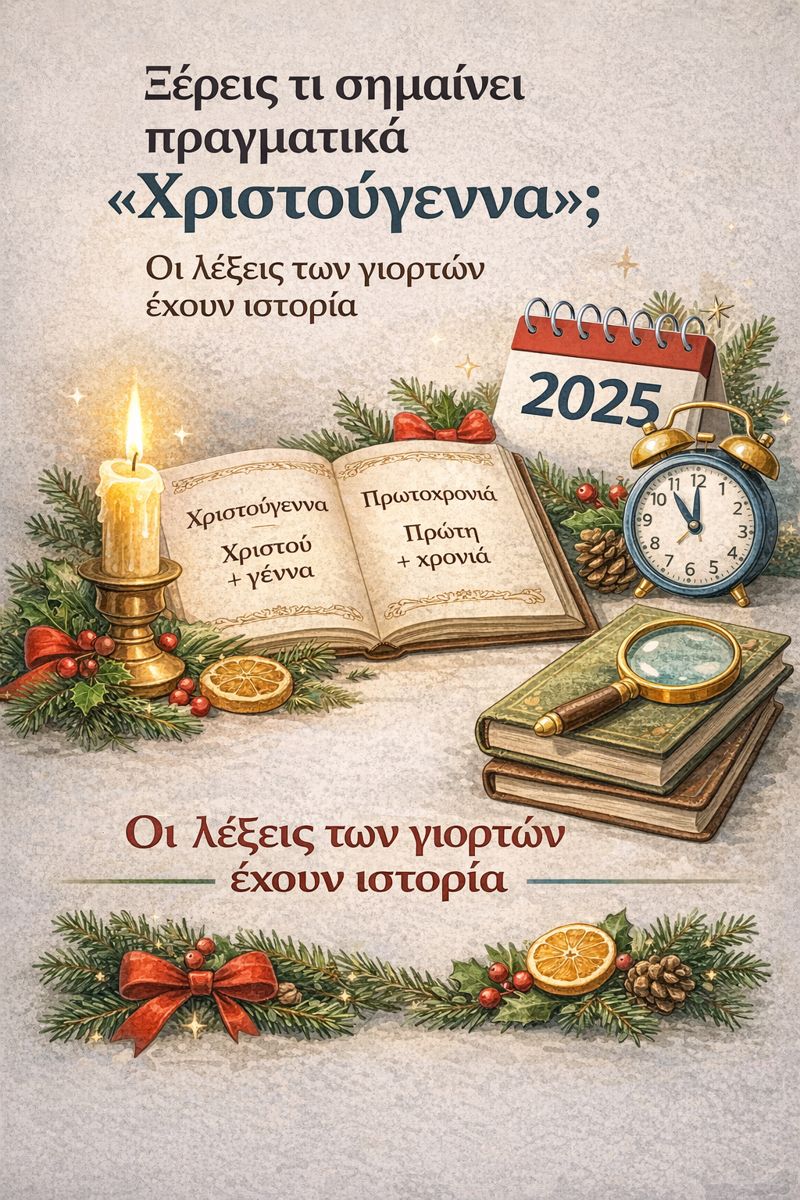 Ξέρεις τι σημαίνει πραγματικά «Χριστούγεννα»; Οι λέξεις των γιορτών έχουν ιστορία