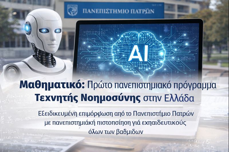 Πρώτο πανεπιστημιακό πρόγραμμα Τεχνητής Νοημοσύνης στην Ελλάδα