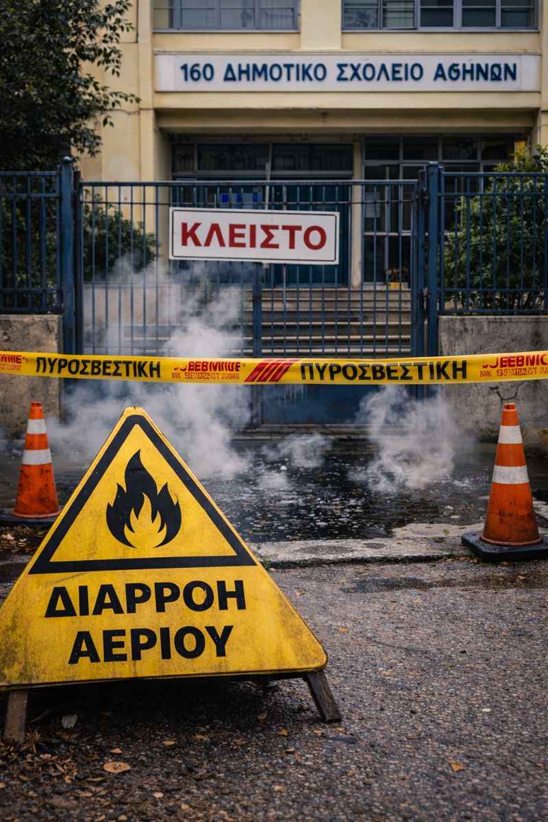 Συναγερμός σε σχολείο της Αθήνας: Διαρροή φυσικού αερίου