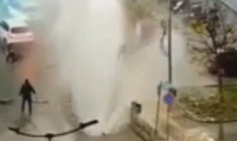 Σοβαρό εργατικό ατύχημα στην Αγίου Δημητρίου: Αγωγός έσπασε και εκτόξευσε τους εργάτες στον αέρα