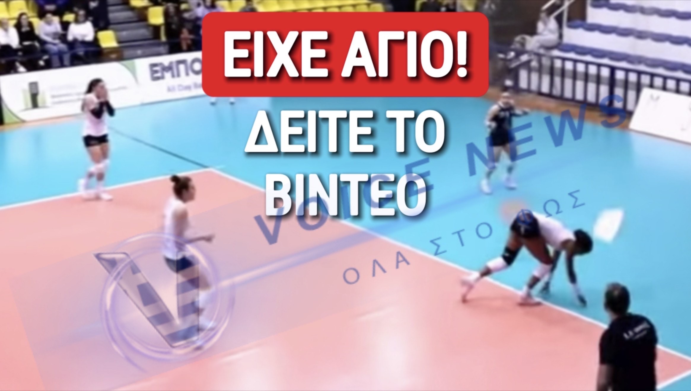 ΔΕΙΤΕ ΤΟ ΒΙΝΤΕΟ ΣΟΚ: ΚΟΜΜΑΤΙ ΑΠΟ ΤΟ ΤΑΒΑΝΙ ΓΗΠΕΔΟΥ ΠΕΦΤΕΙ ΠΑΝΩ ΣΤΟ ΚΕΦΑΛΙ ΑΘΛΗΤΡΙΑΣ ΤΗΝ ΩΡΑ ΤΟΥ ΑΓΩΝΑ!