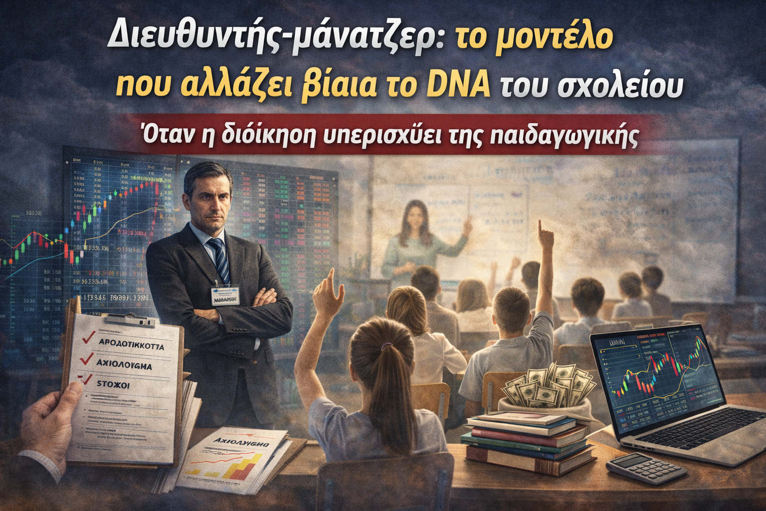 Διευθυντής–μάνατζερ: το πρότυπο διοίκησης που μετασχηματίζει ριζικά το σχολείο