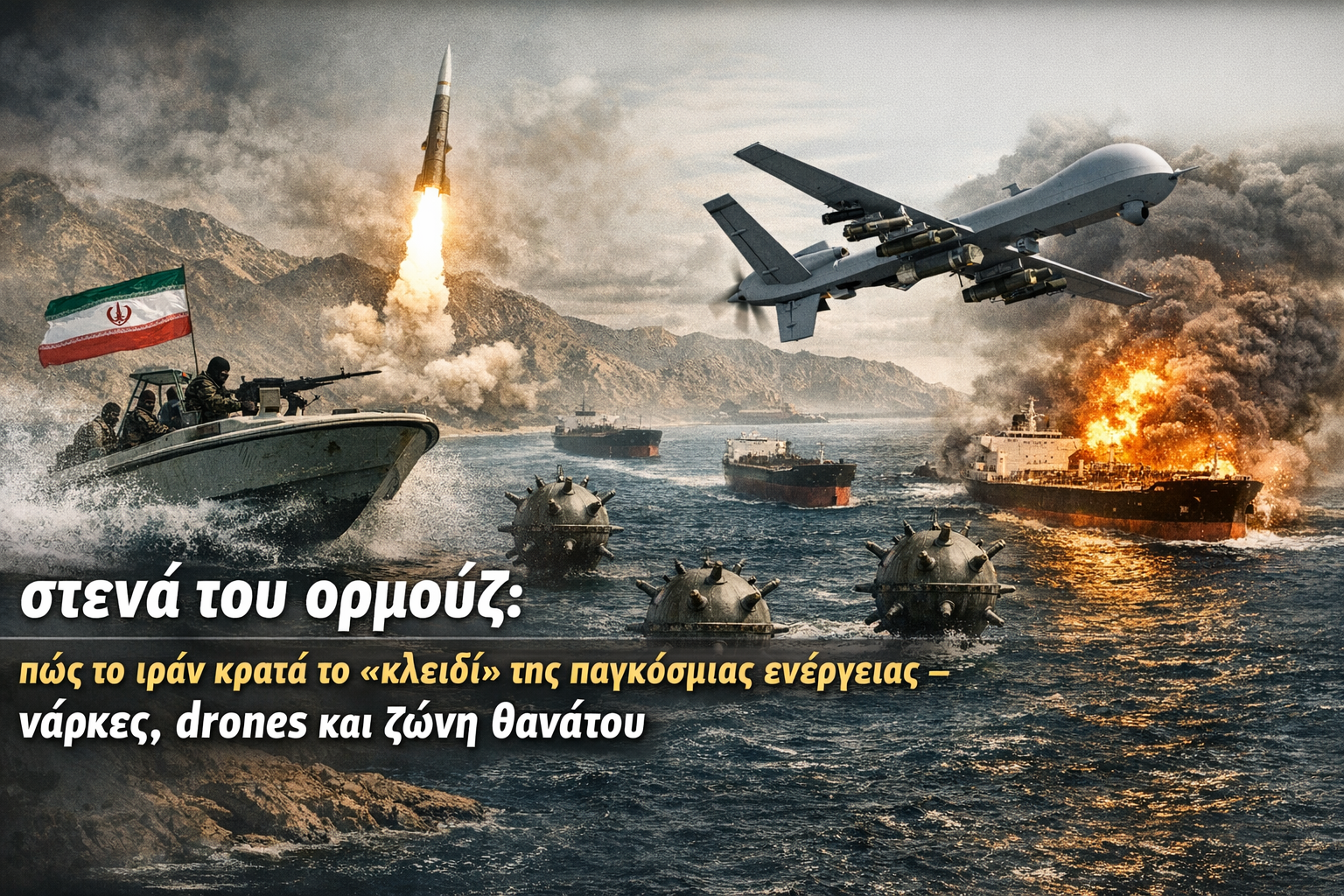 Στενά του Ορμούζ: πώς το Ιράν κρατά το «κλειδί» της παγκόσμιας ενέργειας – νάρκες, drones και ζώνη θανάτου