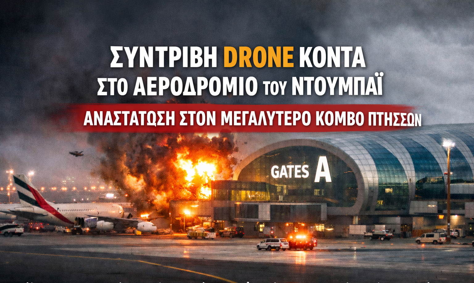 DRONE ΧΤΥΠΑ ΤΟ ΔΙΕΘΝΕΣ ΑΕΡΟΔΡΟΜΙΟ ΤΟΥ ΝΤΟΥΜΠΑΪ (ΒΙΝΤΕΟ)