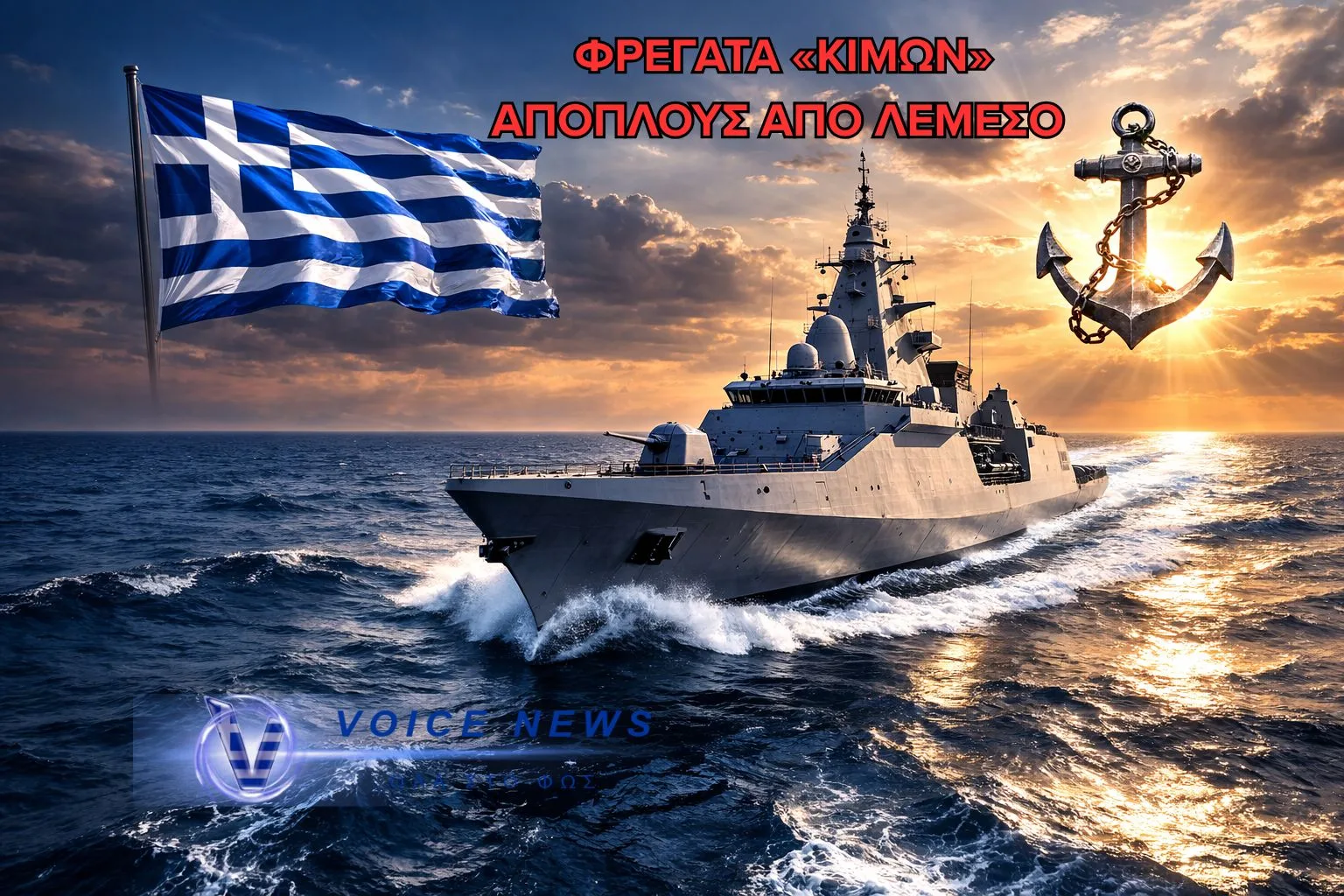 ΦΡΕΓΑΤΑ «ΚΙΜΩΝ» – Ο ΑΠΟΠΛΟΥΣ ΑΠΟ ΤΗ ΛΕΜΕΣΟ (ΒΙΝΤΕΟ)