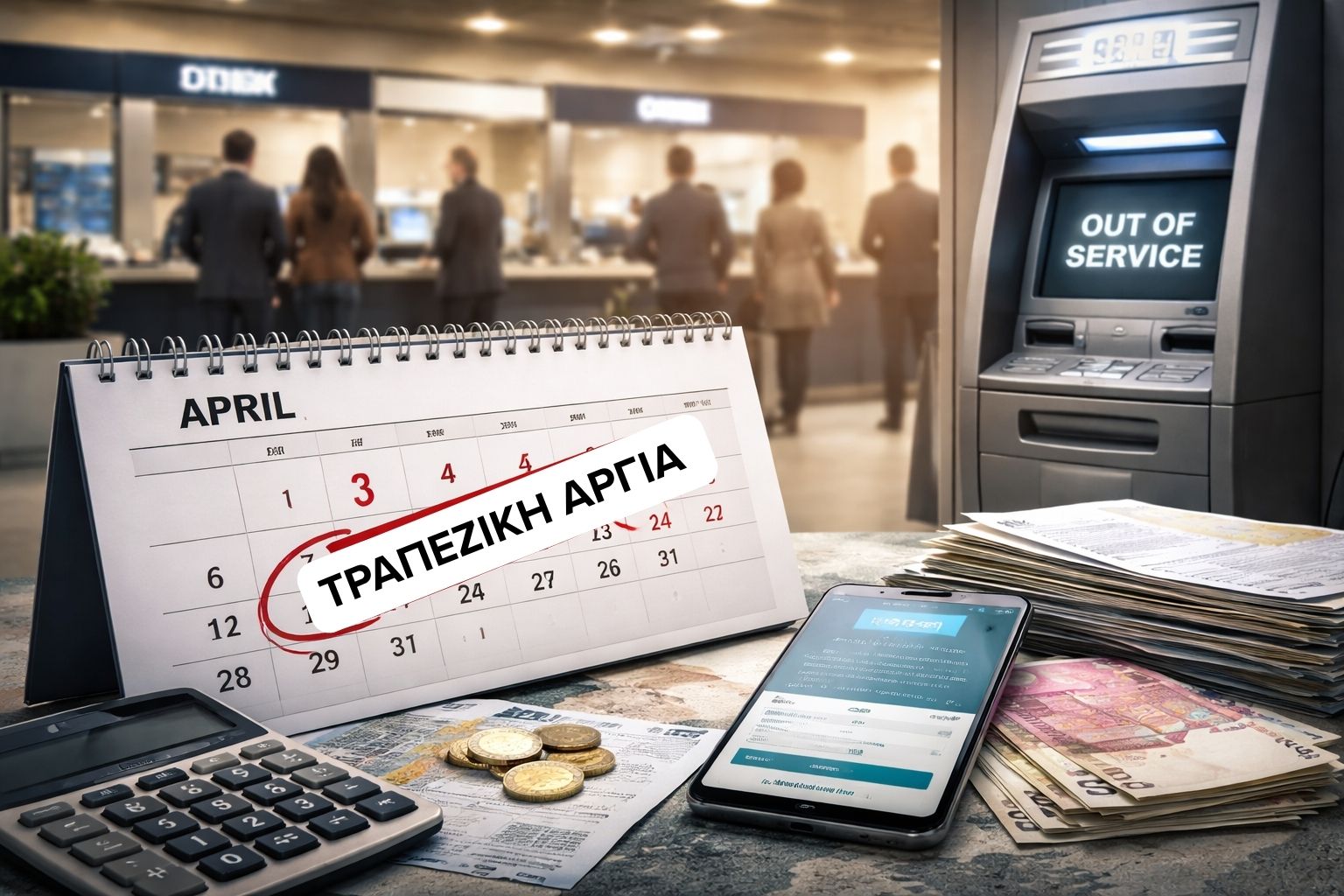 Τραπεζική αργία δύο ημερών: Πώς επηρεάζονται οι συναλλαγές στις αρχές Απριλίου