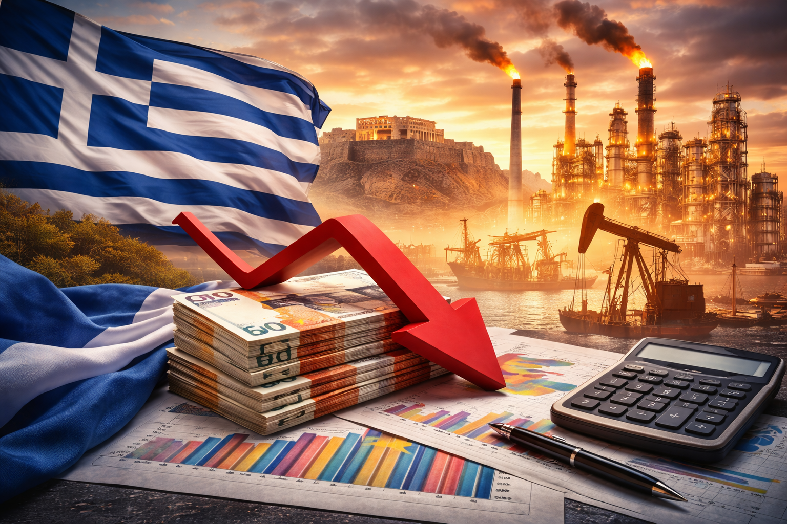 Οικονομία υπό πίεση: Στο 2% η ανάπτυξη, βαρίδι η ενέργεια