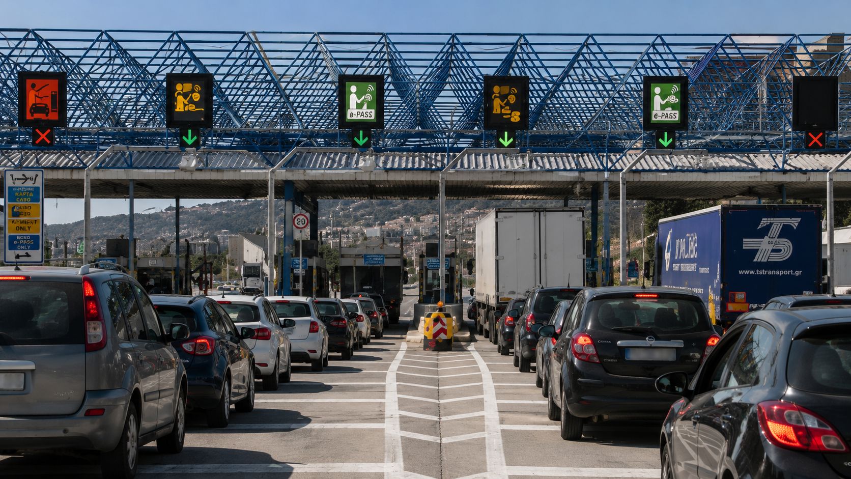 Διόδια Αφιδνών: μεγάλες καθυστερήσεις με λίγα ανοιχτά ταμεία