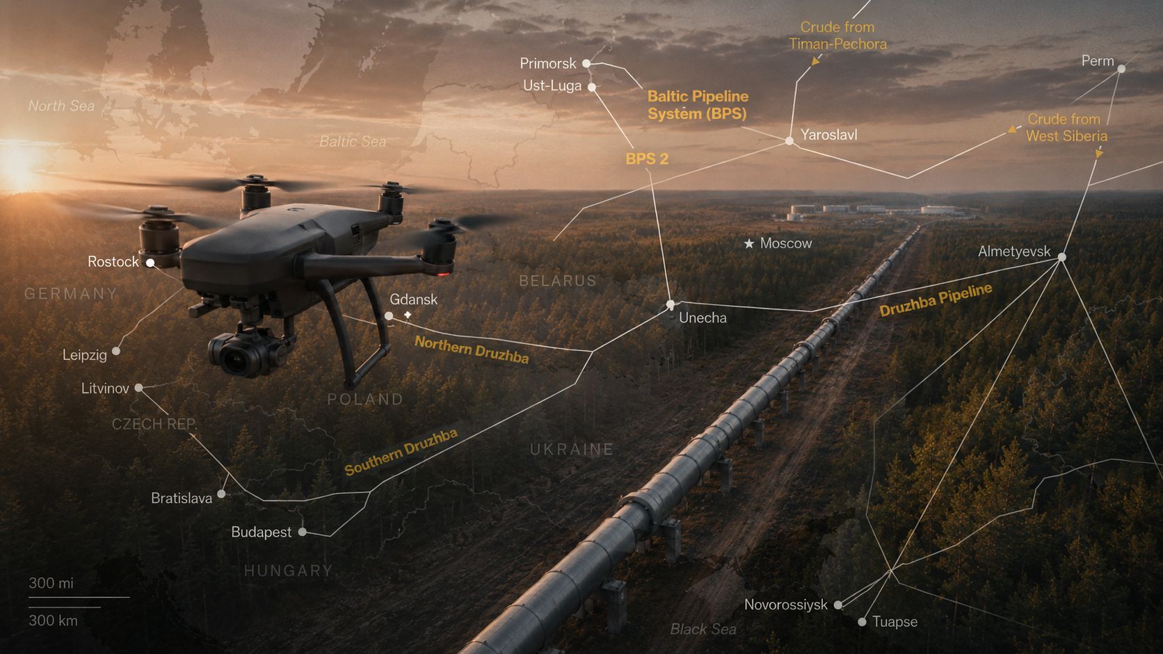 Oυκρανικά drones έπληξαν ξανά τον σταθμό άντλησης πετρελαίου LDPS Perm