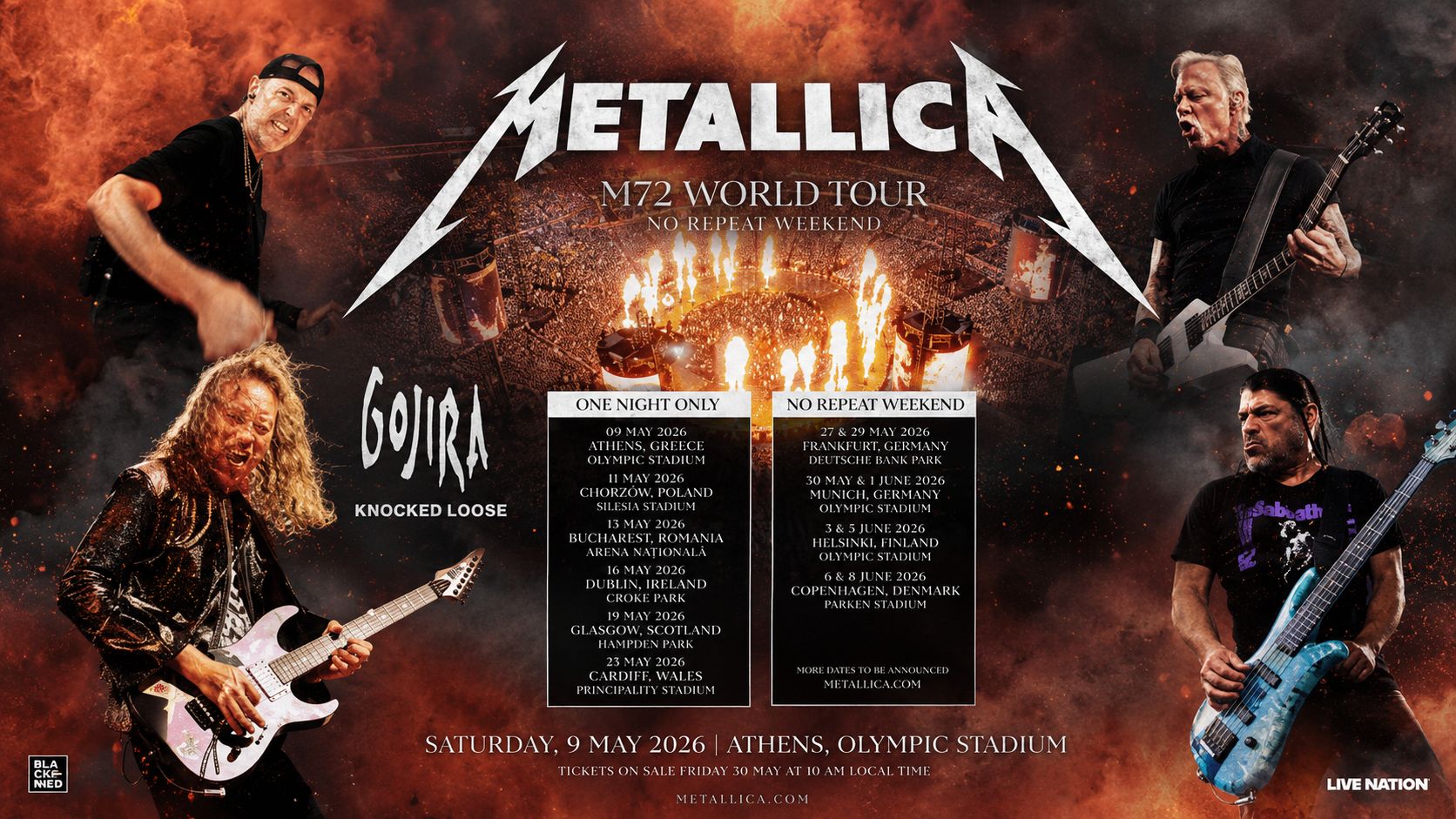 Η συναυλία των Metallica στην Αθήνα έγινε θέμα στην Τουρκία λόγω κόστους διοργάνωσης