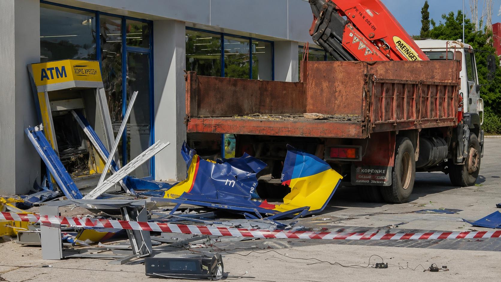 Κινηματογραφική διάρρηξη στο Πόρτο Ράφτη: Ξήλωσαν ΑΤΜ με φορτηγό και αλυσίδες μέσα σε λίγα λεπτά (ΒΙΝΤΕΟ)
